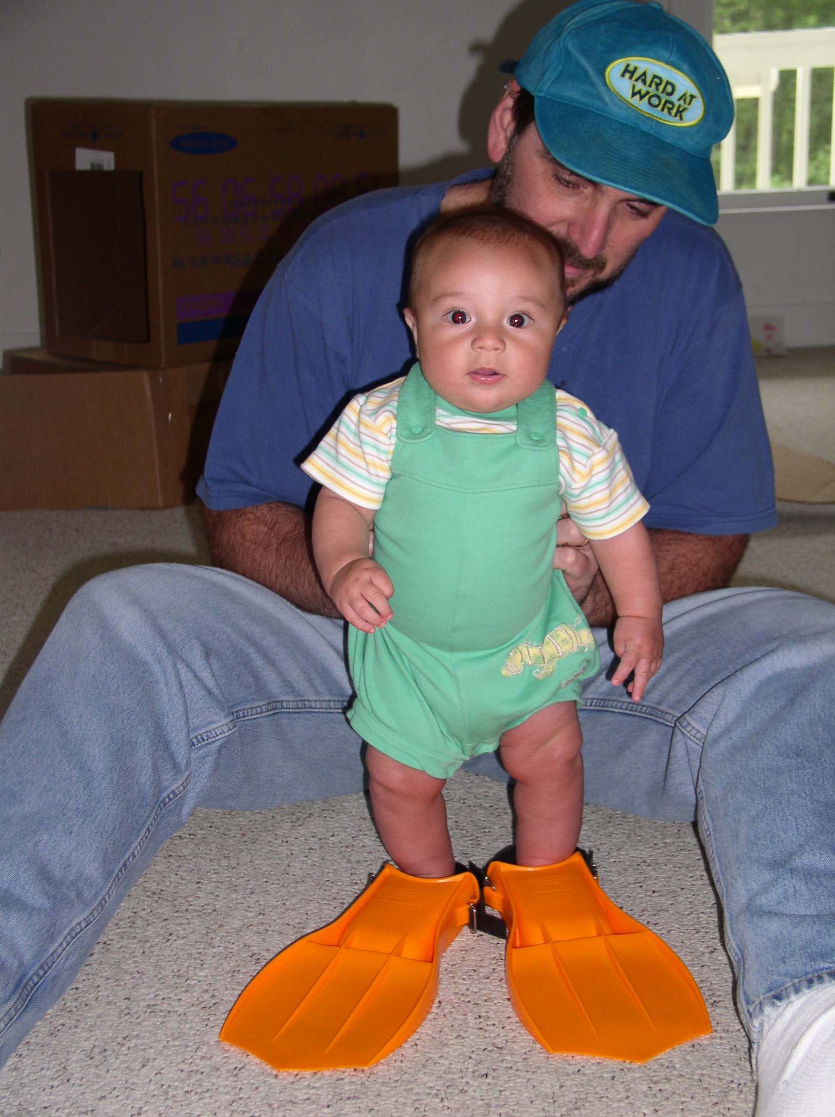 Christian today, about 4 months old now.
Gets his feet from his mother!